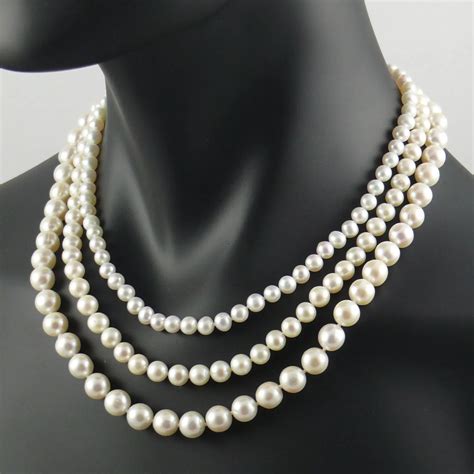 real pearl necklace for women.